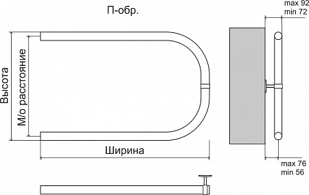 Эконом П-обр AISI 32х2 500х500 Полотенцесушитель  TERMINUS Абакан - фото 3