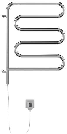 Электро 25 Ш-обр 450х570 поворотный Полотенцесушитель  TERMINUS Абакан - фото 2