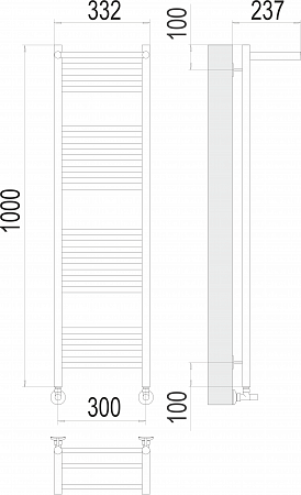 Аврора с/п П20 300х1000 Полотенцесушитель  TERMINUS Абакан - фото 3