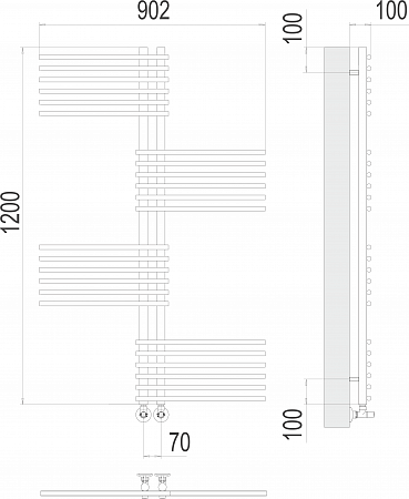 Европа П24 70х1200 Полотенцесушитель  TERMINUS Абакан - фото 3