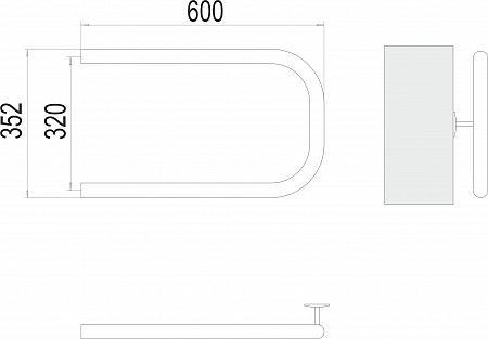 П-обр AISI 32х2 320х600 Полотенцесушитель  TERMINUS Абакан - фото 3
