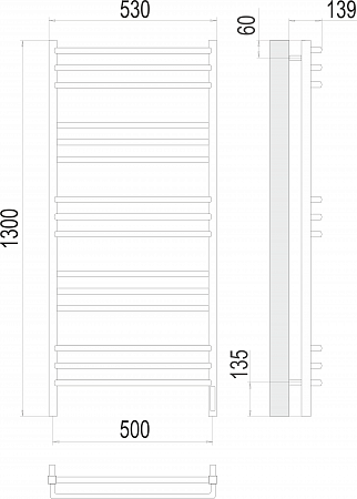 Соренто П15 500х1300 электро (sensor quick touch) Полотенцесушитель  TERMINUS Абакан - фото 3