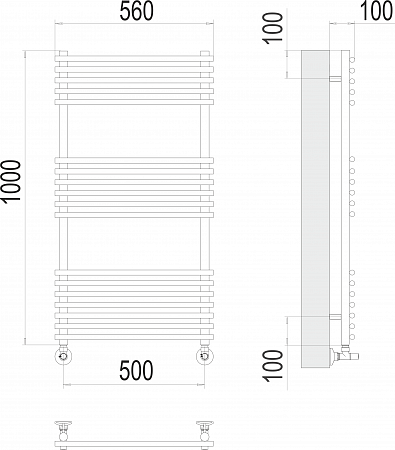 Ватра П18 500х1000 Полотенцесушитель  TERMINUS Абакан - фото 3