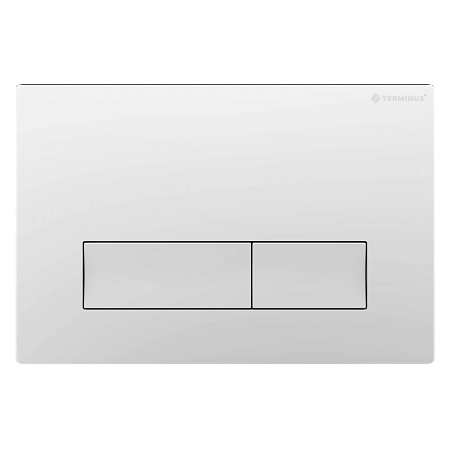 Клавиша смыва для инсталляции Terminus Classic кнопка прямоугольник цвет белый Абакан - фото 1