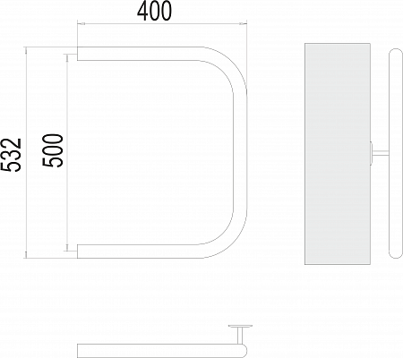 П-обр AISI 32х2 500х400 Полотенцесушитель  TERMINUS Абакан - фото 3
